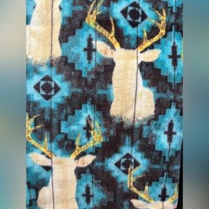 Deer Print Fleece Double Sided Adult Infinity Scarf